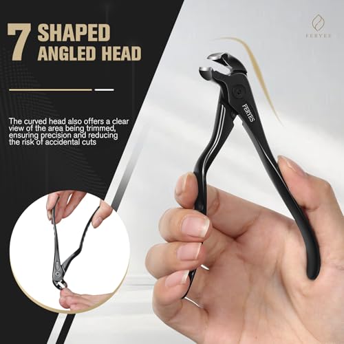 Ergonomic Long Handle Nail Clippers for Thick Toenails