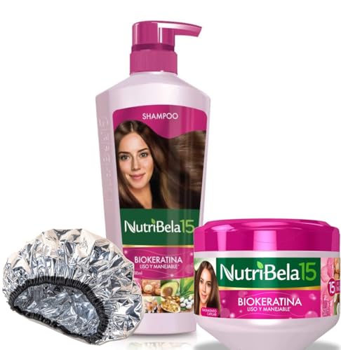Nutribela 15 Biokeratin Kit - Shampoo, Treatment & Aluminum Cap