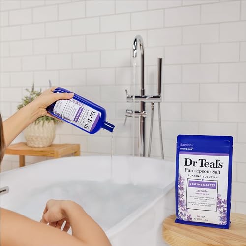 Foaming Bath with Pure Epsom Salt, Lavender Scent, 34 fl oz (Pack of 4)