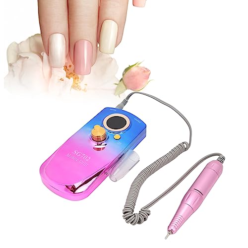 35000RPM Nail Drill, Portable Nail Drill Machine for Grinding and Polishing 100-240V CW CCW Adjustable Rotation Speed for Nail Salon (US Plug)