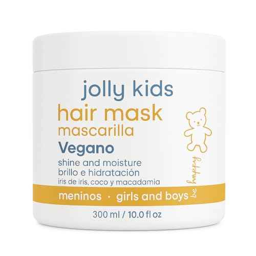 Hair Mask Jolly Kids |Vegan | Moisturizes and Nourishes | For All Hair Types, Curly, Straight | Promotes Healthy Growth | Mascarilla para Ni?os |10 Oz