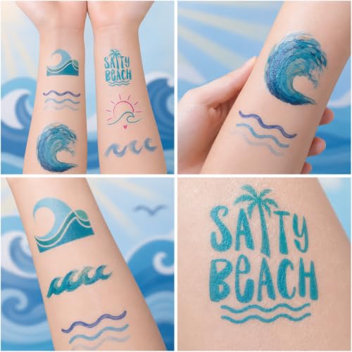 96PCS Ocean Wave Temporary Tattoos for Kids