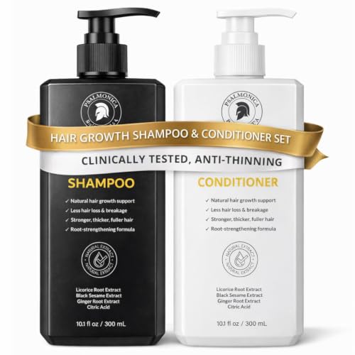 Psalmonica Hair Growth Shampoo & Conditioner Set 9.5 Fl Oz (Pack of 2) for Thinning Hair