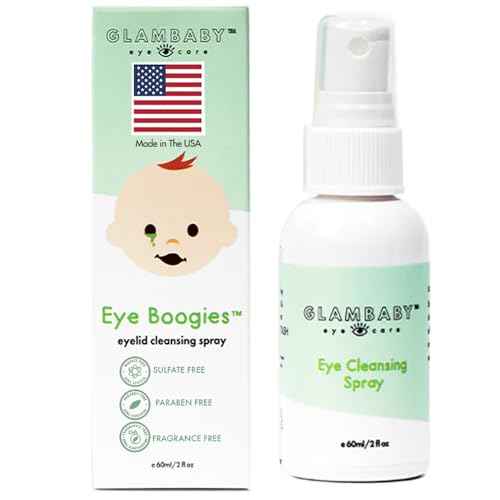 GlamBaby Eye Care - Eye Boogies¢â Eyelid Cleaning Spray | Non-Toxic, Sting-Free & Wipe-Free Formula | Kids' Eyes Clean | Kids Eye Drops Sprayer | Baby Eye Drops Spray | Child Eyelid Cleanser (1 Pack)