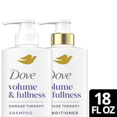 Dove Shampoo and Conditioner Set, Volume & Fullness ? Daily Volumizing Hair Care Formula Infused with Collagen, 18 Oz Ea