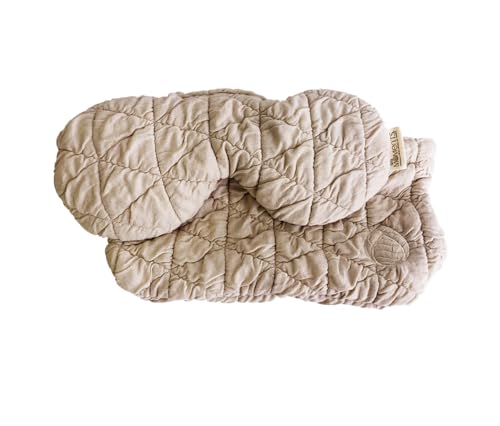 Quilted Eye Pillow with Herbal Blend - Oatmeal