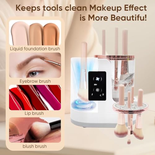 Electric Makeup Brush Cleaner with Auto Dryer - USB Portable