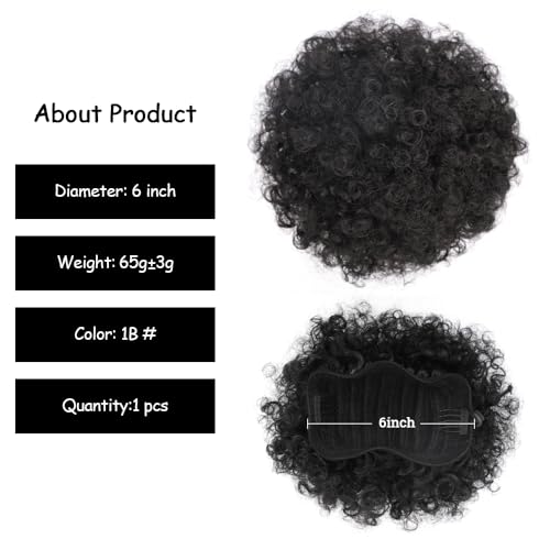 Afro Puff Drawstring Ponytail 6" Kinky Curly Hair Extension