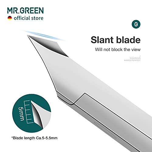 MR.GREEN Professional Stainless Steel Cuticle Nippers with Pusher