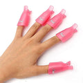 Pink Nail Polish Remover Wrap Clips - Reusable Acrylic Soak Off Caps for UV Gel & Nail Art