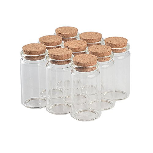 37X70X27mm 50ml Glass Bottles With Cork Transparent Empty Glass Vials Jars 50pcs/lot(50, 50ml-37x70x27mm)