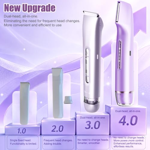 Women Electric Bikini Trimmer & Shaver 2-in-1 Waterproof Rechargeable