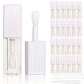 24pcs 5ml Empty white square lipgloss tubes bulk wholesale with big wand lipgloss containers¡¦