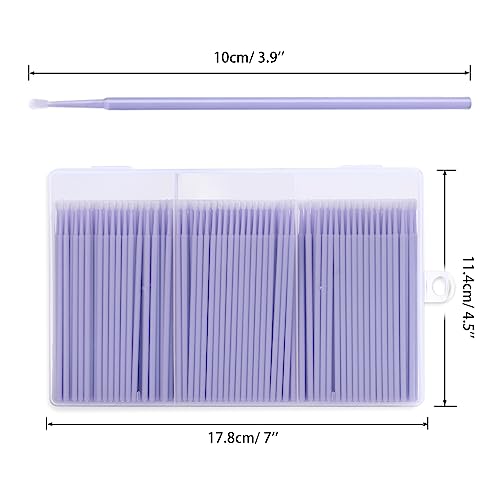 JASSINS 400 Pcs Micro Applicator Brushes for Eyelash Extensions