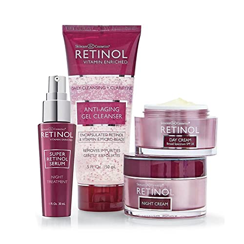 Retinol Anti-Aging Cleansing Towelettes ? All-in-One Cleanser, Toner & Makeup Remover in a Convenient Pre-Moistened Wipe ? On-The-Go Exfoliating, Toning & Hydrating Leaves Skin Clean, Fresh & Refined