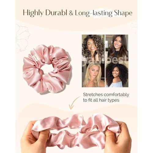 Yanibest 8 Pcs Satin Scrunchies - Silk Scrunchies Ponytail Holders, Soft Satin Hair Ties No Damage£¬Hair Accessories for Women Girls