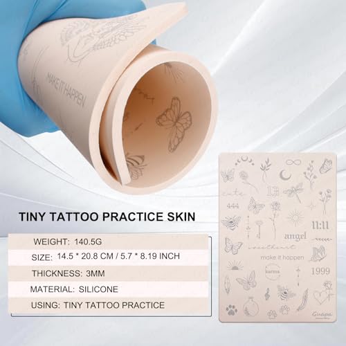 Guapa 3mm Tattoo Practice Skin Double-Sided Silicone Pad