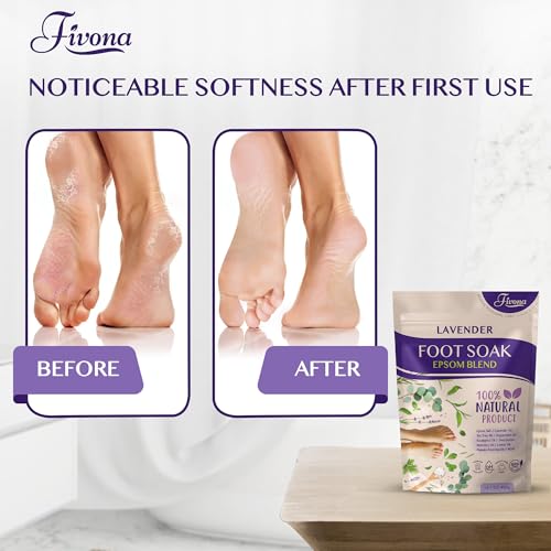Fivona Foot Soak Epsom Salt with Lavender 14.1 oz