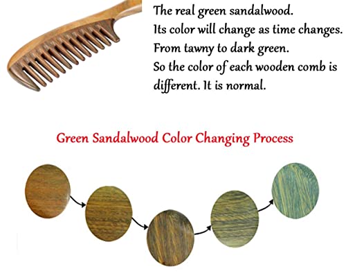 Sandalwood Wide Tooth Detangling Comb for Curly Hair