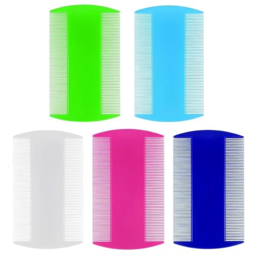 Double-Sided Fine Tooth Dandruff Comb - 5 Pack for Hair & Scalp Care