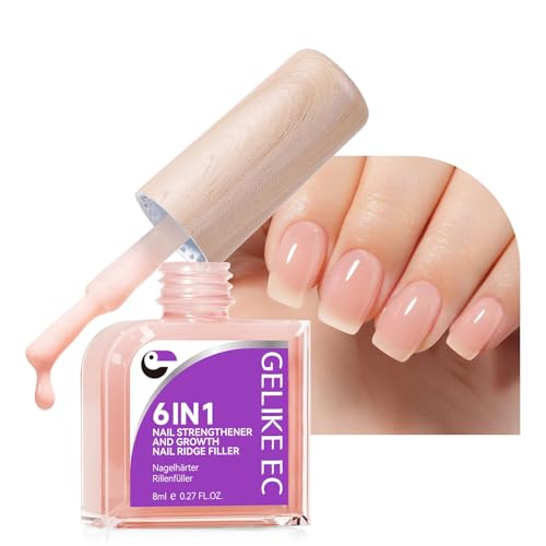 gelike ec 6-in-1 Nail Strengthener & Hardener for Weak, Damaged Nails
