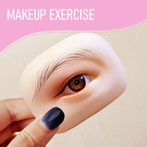 3D Silicone Eye Practice Model - Realistic Eyebrow & Lash Training Pair