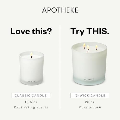 APOTHEKE White Vetiver Scented Candle - 10.5 Oz Home Fragrance