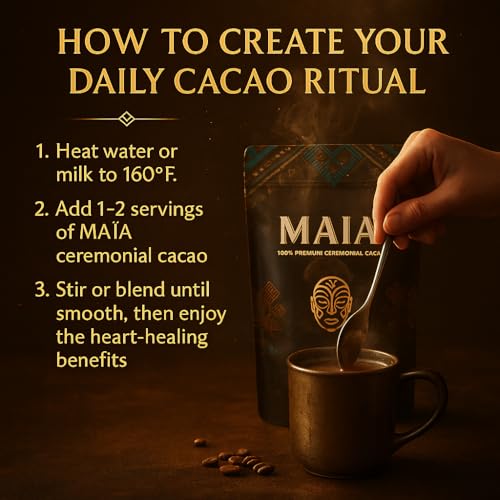 MAIA Ceremonial Organic Cacao Powder - Flavanol & Theobromine, 1 Pack