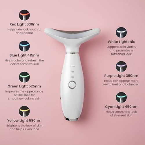KLY Beauty 7-in-1 Beauty Facial Massager for Face and Neck ? Thermal & Vibrating Facial Tool for Wrinkle Reduction, Skin Firming, Skin Lifting and Skin toning| With Retinol Collagen Creme