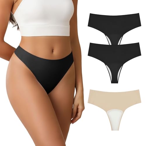 Seamless Camel Concealer Thong Underwear for Women