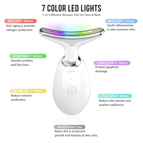 7-in-1 Red Light Therapy Face Massager Wand by MOYAC
