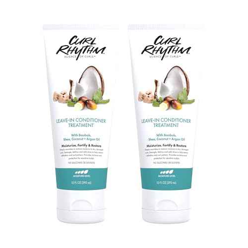 Leave-in Conditioner Treatment - Leave-in Conditioner for Curly Hair - Hair Moisturizer with Shea, Coconut, and Argan Oil - 2 pc