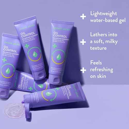 Peach Slices - Oil Control Balancing Cleanser (4.05 oz) - Deep Cleanse, Absorb Oil - Refreshed & Refined Skin - Niacinamide, Zinc, Pine Bark, Green Tea - Vegan, Cruelty Free, Korean Skin Care & Beauty