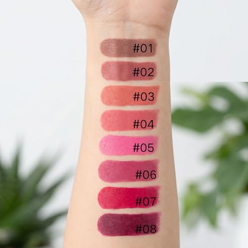 PHOFAY 3-in-1 Mousse Blush Cream & Lipstick - Vegan Matte Finish