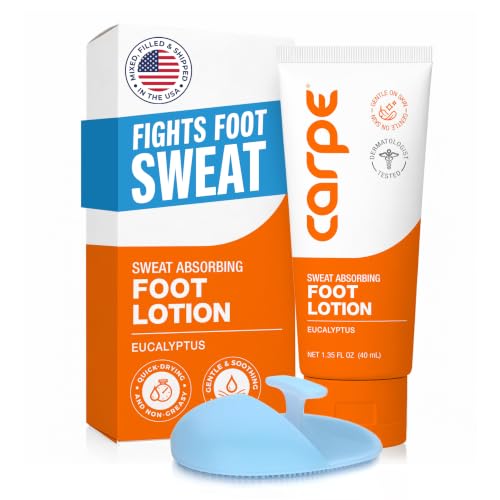 Carpe Sweat Absorbing Foot Lotion with Applicator - Eucalyptus, 1 Tube