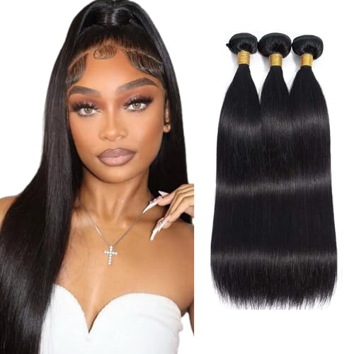 Brazilian Straight Human Hair Bundles 16-20" 8A Remy