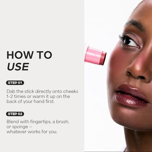 House of Hur Every Cheek Blush | Hydrating Moisture Blush Stick | Super Food Extracts | 0.23 Oz (5 Colors) (Playful Rosie)