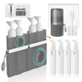4x 55ml Travel Bottles Set with Suction Cup Storage Box