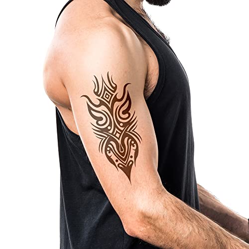 AWLEE Waterproof Temporary Tattoos - Viking Tribal Totem 10 Sheet