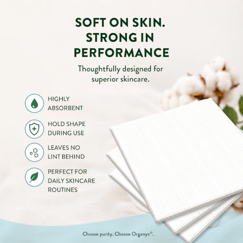 Organyc Organic Cotton Pads, 50 Count - Sensitive Skin