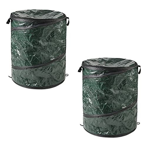 29.5-Gallon Pop Up Outdoor Garbage Can - Collapsible Trash Can for Parties, Yard Waste, or Laundry - Camping Accessories by Wakeman