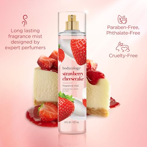 Bodycology Strawberry Cheesecake Body Mist, 8 fl oz (2-Pack)