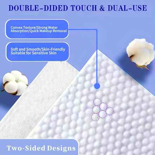 Disposable Face Towel 100 Count, Soft Cotton Clean Skin Face Towels, Dry Wipes Cotton Facial Towels Wash Cloths Tissue Thickened, Disposable Face Towelettes for Cleansing, Makeup Remover and Skincare