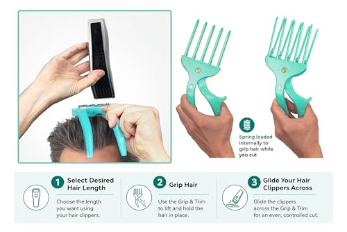 Grip and Trim DIY Home Haircut Kit for Men & Women – Easy, Precise Trimming