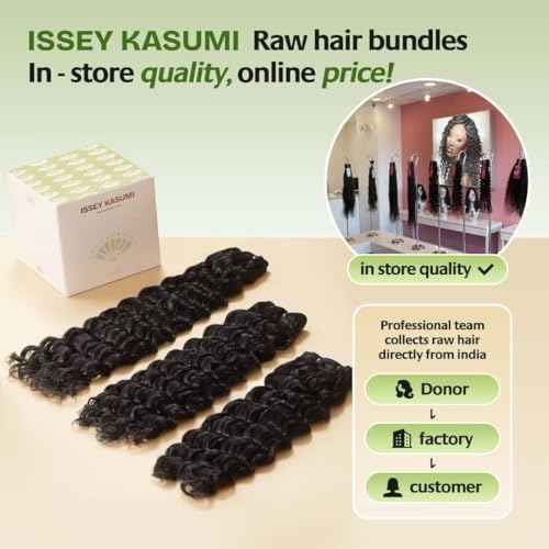Raw Indian Human Hair Single Bundle,Triple Lifespan Than Regular Virgin Hair,In-Store Quality,Online Price! 100% Raw Indian Hair Bundles Deep Wave Raw Hair Bundles 14 Inch
