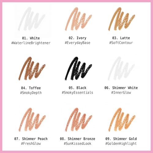 Ruby Kisses Jumbo Eye Pencil - Multi-Use Eyeliner & Eyeshadow (White)