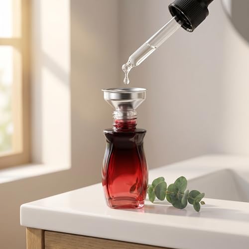 Rose Quartz Roller Ball Bottle, 50ml Amber Glass Refillable