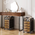 Rolling Makeup Organizer Cart with 4 Drawers & Top Divided Tray