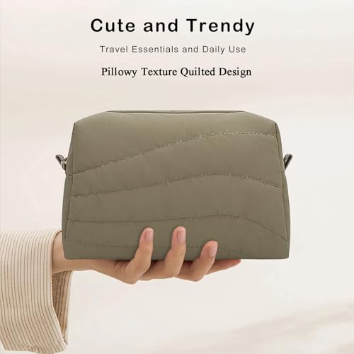 E-Tree Quilted Makeup Bag - Large Capacity Cosmetic Organizer