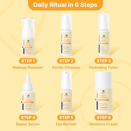 Snail Mucin Facial Travel Size Skin Care Set Kit for Women Teen Glass Skincare Routine Gift Set for Womens Mom Wife Teenager Girl Birthday Trendy Stuff Christmas Gifts Stocking Stuffers